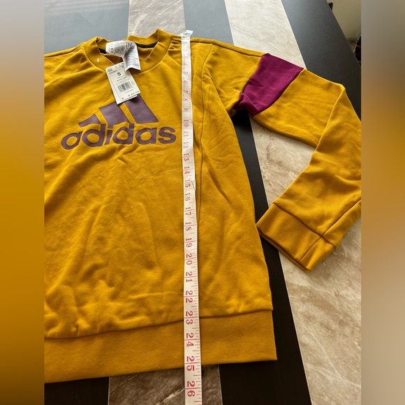 ADIDAS Sweatshirt. Size Small. NEW. Mustard Color - Picture 6 of 9